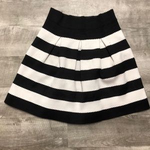 Black and white stripped skirt